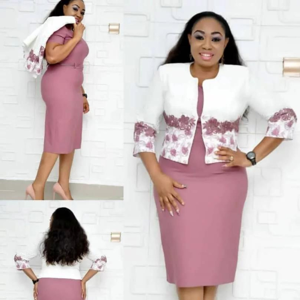 NEW! PLUS! ELEGANT! CASUAL/OFFICE/ 2-PIECE DRESS